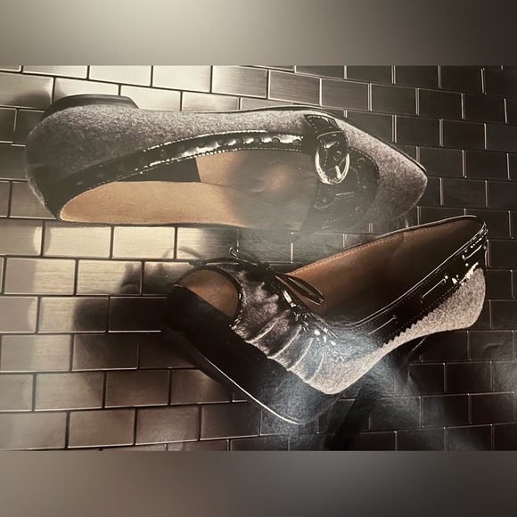 Michael Kors NWT Grey Flannel Black Lolita Open Toe Platform Pump Size 8🩶 - Picture 11 of 12